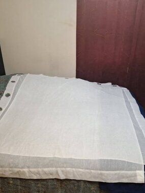 Mainstays White Textured Grommet Curtain Panels – Set of 2